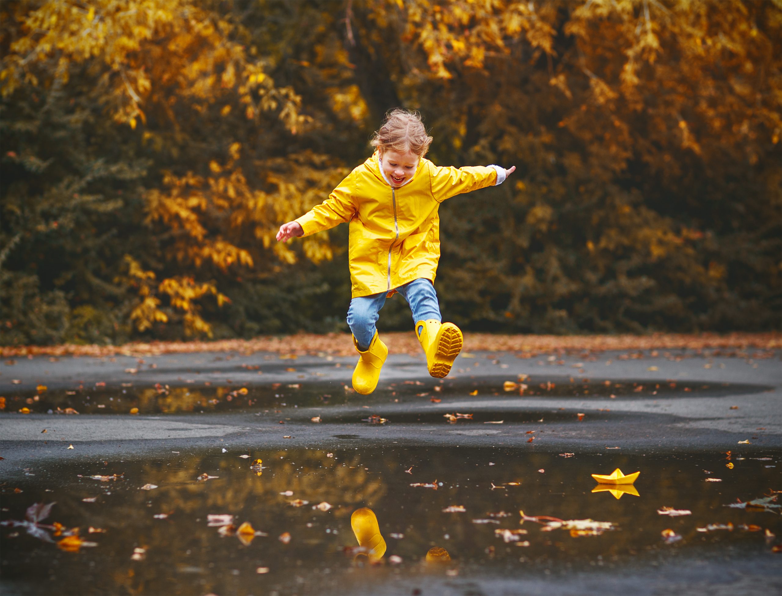fall picture ideas puddle jumping